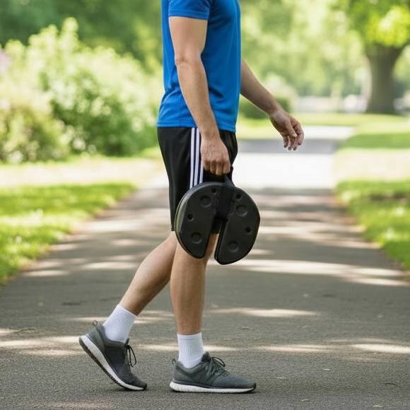 40 Lbs. Black US Weight Canopy Weight Plates with Carry Strap (Set of 4)